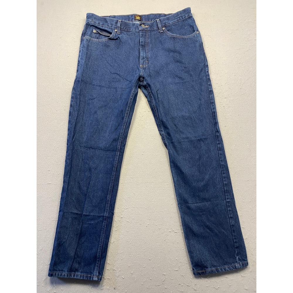 Lee Legendary Regular Fit Denim Jeans Blue W38 L32 Mens